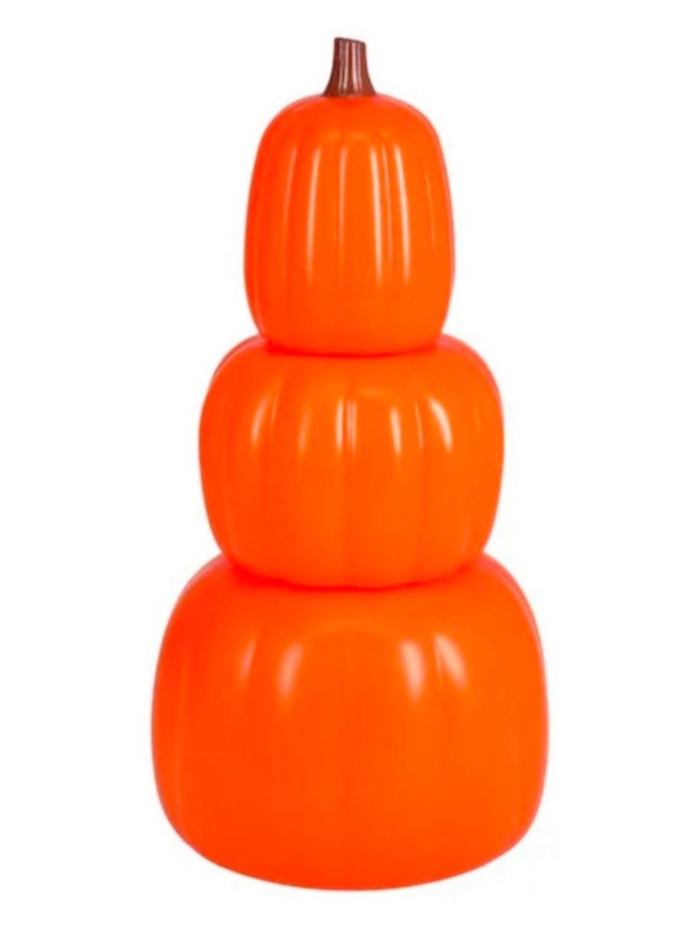 24” Plastic Orange Stacking Pumpkins 3 Piece